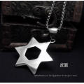 Hexagram Men Necklace Colgante de acero inoxidable de joyería de moda